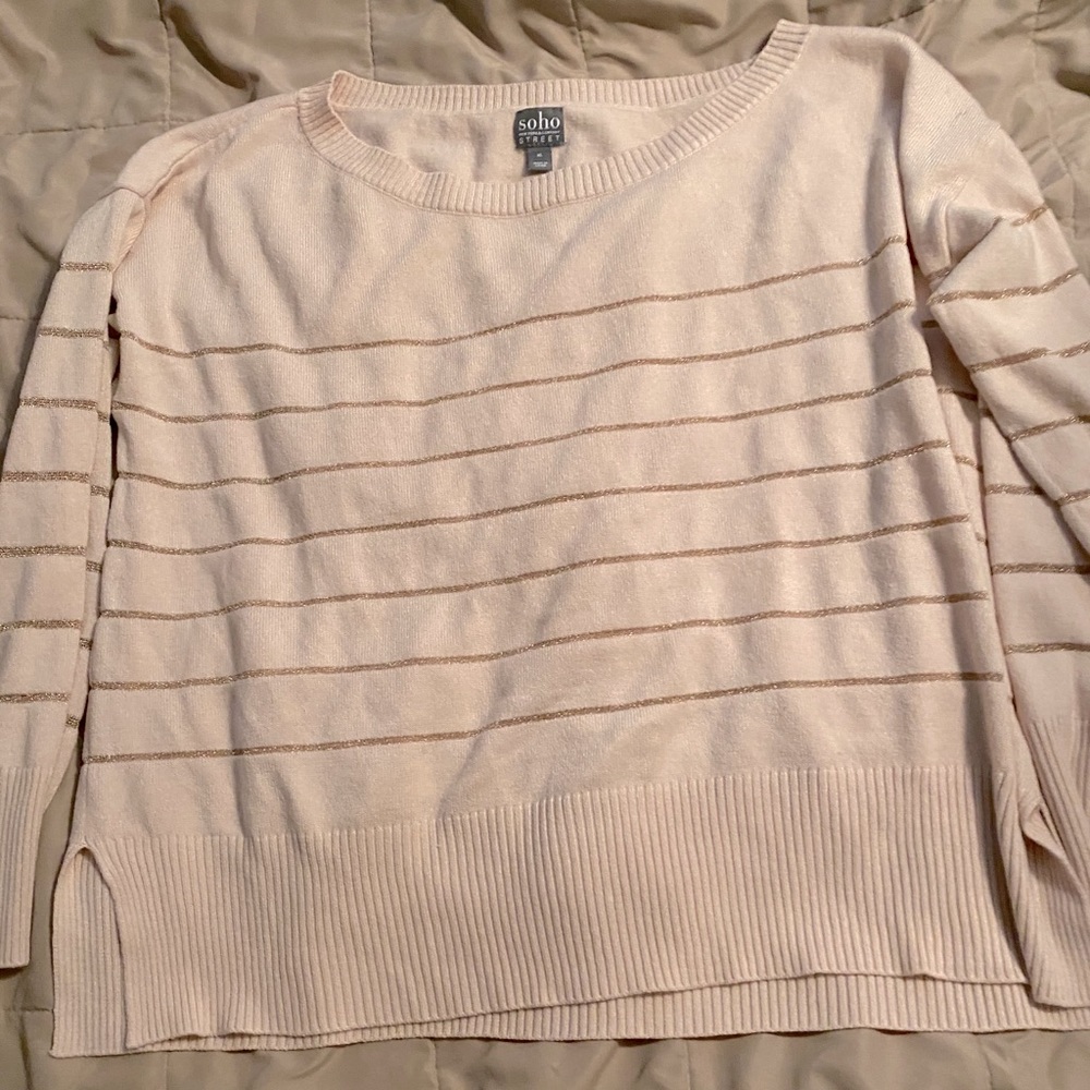 Pink and gold sweater